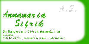 annamaria sifrik business card